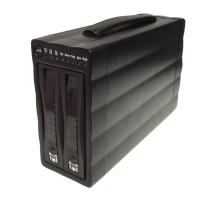Внешний корпус 3.5" (USB2.0 + FIREWIRE) на 2 диска ST-2320 S/UFR RAID 0 (для SATA HDD)