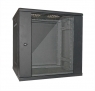 Серверный шкаф 19"  9U AW6309 (600x350x501мм), настенный, 1 секция, стекл. дверь, черный, RackPro