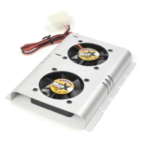 Охлаждение жесткого диска 3.5", два вентилятора 4500RPM, с креплением к HDD, алюминий, NR-SHDC-B